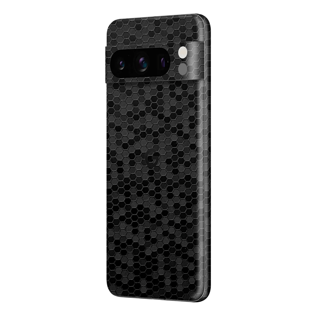 Google Pixel 8 PRO (2023) Luxuria Black Honeycomb 3D Textured Skin Wrap Decal Cover Protector by EasySkinz | EasySkinz.com