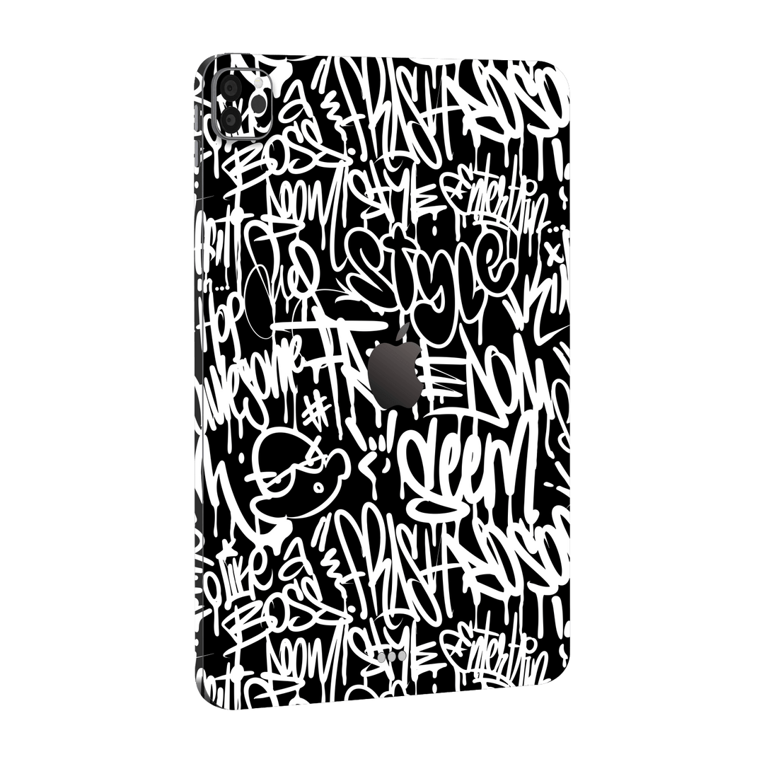 iPad PRO 12.9" (2020) Print Printed Custom SIGNATURE Monochrome Black and WhiteGraffiti Skin Wrap Sticker Decal Cover Protector by EasySkinz | EasySkinz.com