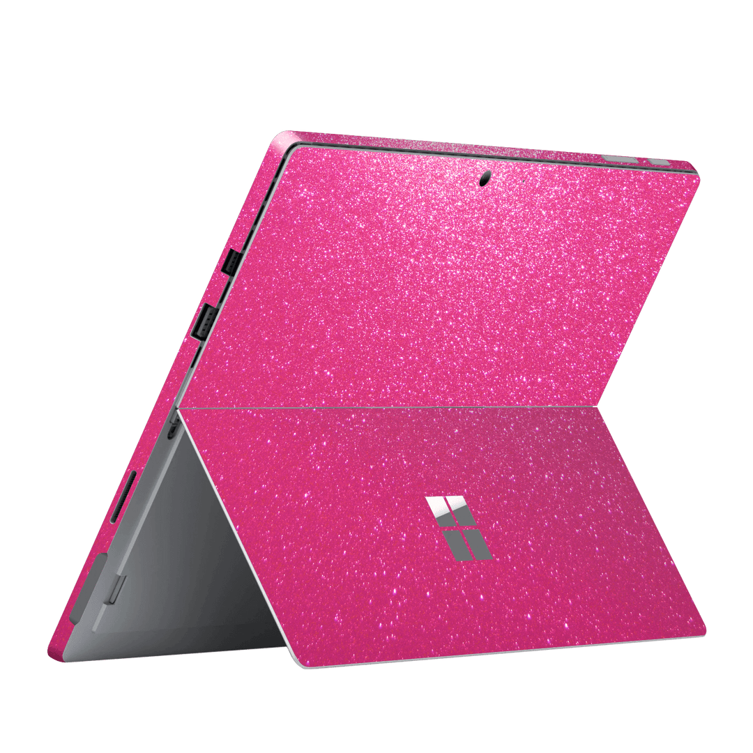 Microsoft Surface Pro 6 Diamond Candy Magenta Shimmering Sparkling Glitter Skin Wrap Sticker Decal Cover Protector by EasySkinz