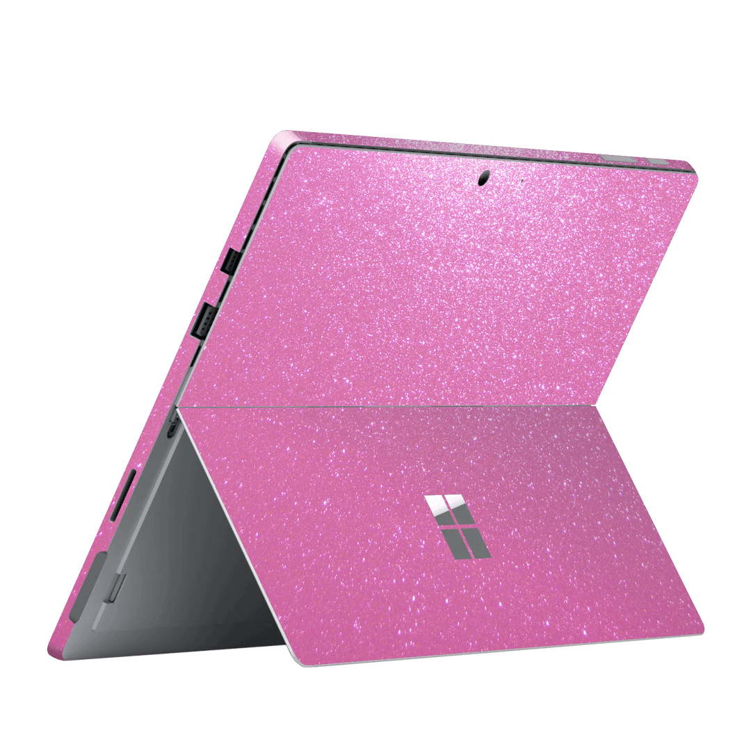 Microsoft Surface Pro 6 Diamond Pink Shimmering Sparkling Glitter Skin Wrap Sticker Decal Cover Protector by EasySkinz